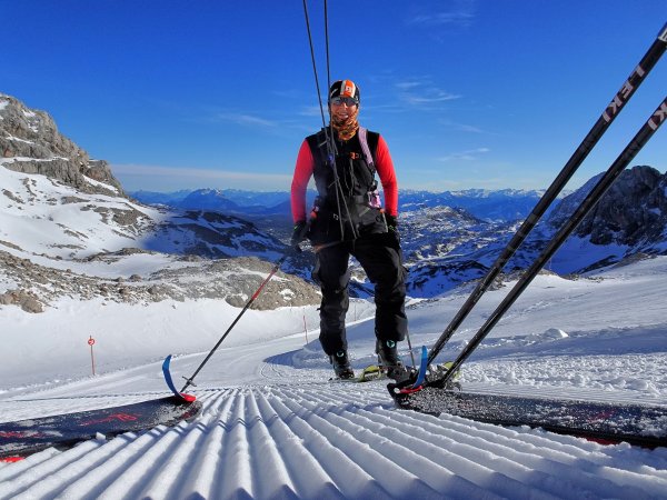 einzige Möglichkeit mit Schi aufzusteigen