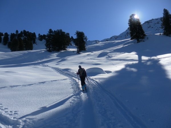 ungebundener Triebschnee-Pulver