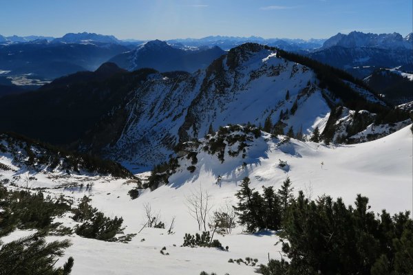 Blick von der Geigelsteinschulter zum Breitenstein