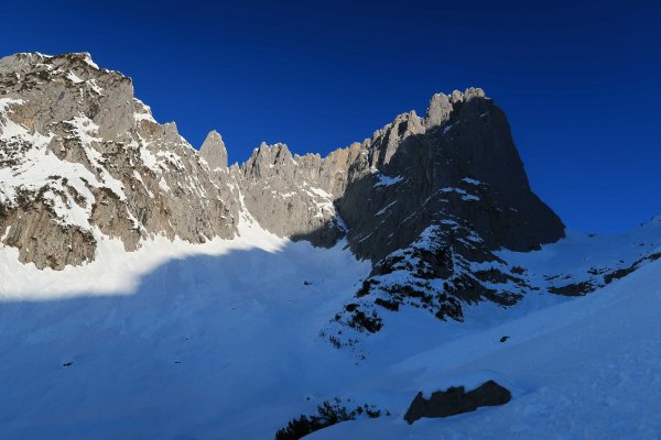 Im westl. Kübelkar geht die Sonne auf