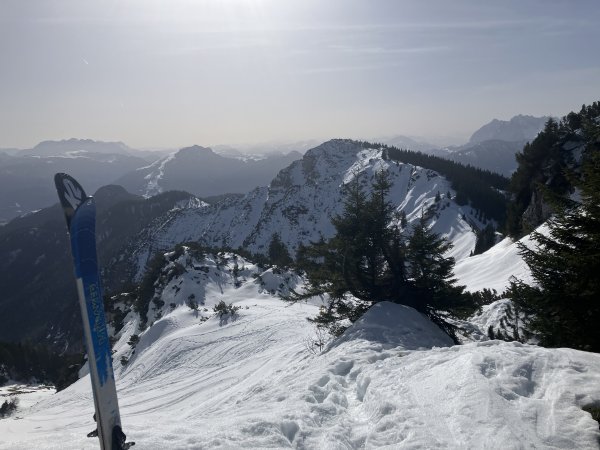 Zuerst aber Richtung Geigelstein mit Blick zum Breitenstein