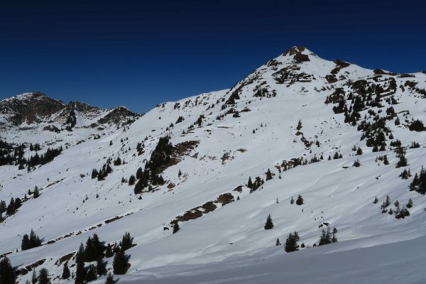 Rückblick Sonnspitzabfahrt beim Kornbichl-Anstieg