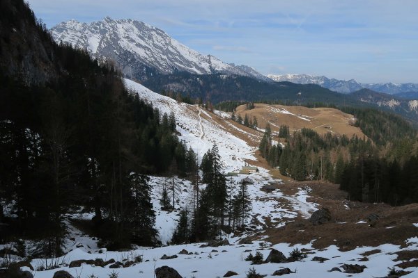 Rückblick oberhalb der Königsbachalm
