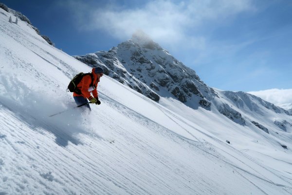 Bei der Abfahrt staubts wieder
