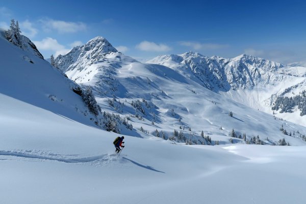 Abfahrt von der Sonnspitze