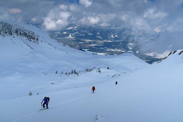 Anstieg ins N-Kar unterm Wildseeloder