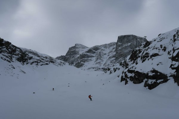 Snowboarder in der Kleegrube