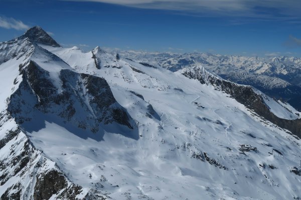 Blick zum Olperer und zum Hintertuxer Skigebiet