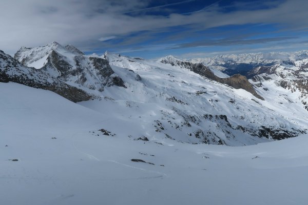 Rückblick kurz vorm Steilhang