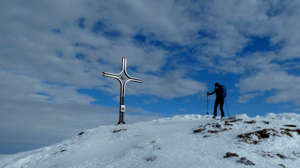 Wieserhörndlgipfel, eisig und abgeblasen wie immer