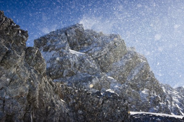 Flucht vor dem auflebenden Wind