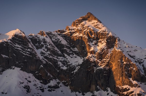 Schönfeldspitze im letzten Licht