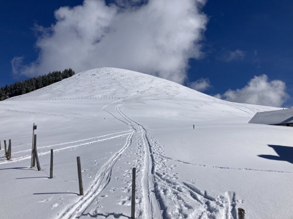 Enzianhütte, bei der Abfahrt war es schon z.T. aper