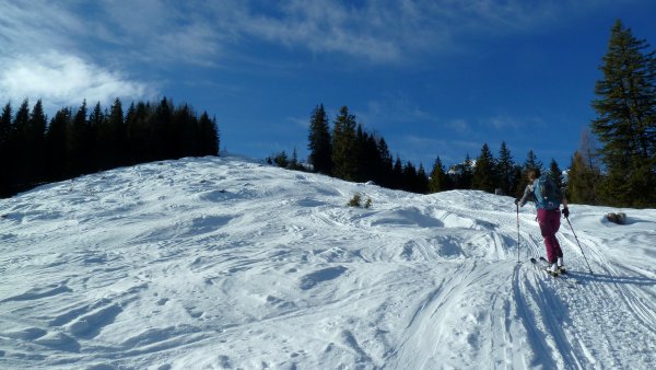 Schnee genug (wenn man aufpasst) auf der Buckelpiste