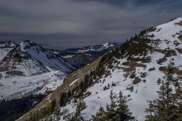 Blick richtung Zinken Süd und dann Genneralmen