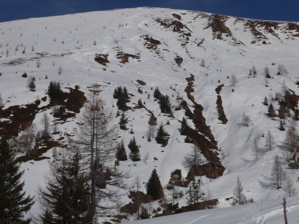 Firnabfahrt durch die Gurenstein-Flanke