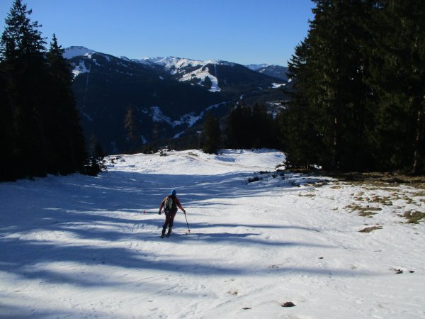 in der Sonne teilweise leicht firnig