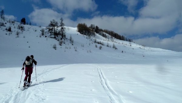 Winterbedingungen auf der Schattseite