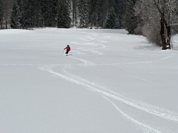 Aufhellung bei der Abfahrt