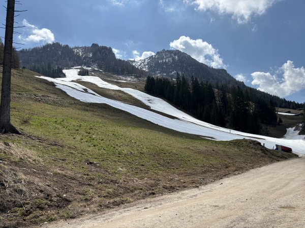 Kunstschnee bis zur Strasse
