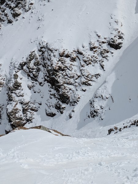 Einfahrt in die Abfahrtsrinne