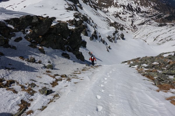 Wiederaufstieg Richtung Kleinen Woisgenkopf