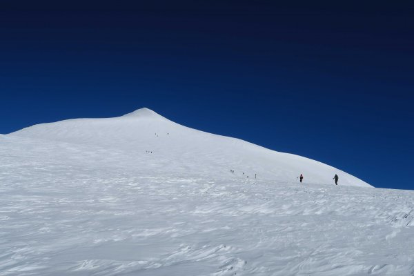 Blick zum Gipfelanstieg