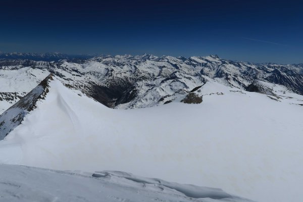 Blick vom Rainerhorn zur Schwarzen Wand und zum Hohen Zaun