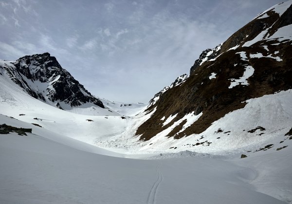 Rückblick zur Grünkarscharte