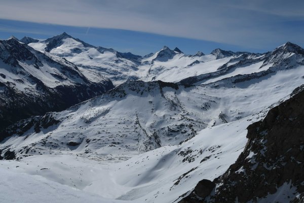 Blick zum Venediger, Geiger und Schlieferspitze
