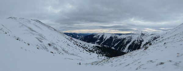 Rückblick Richtung SO kurz vor dem Törl