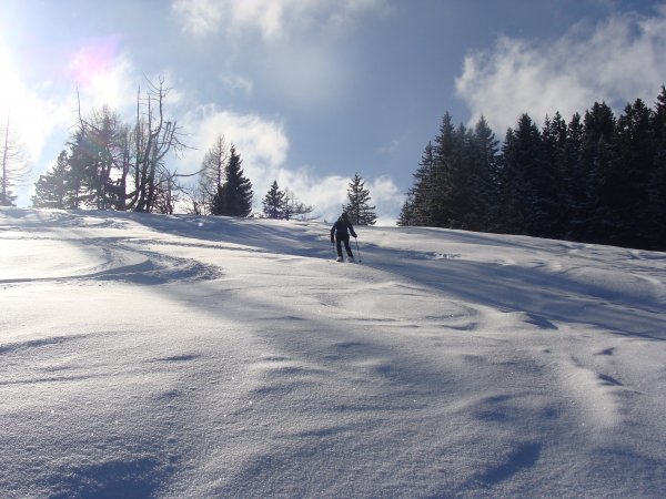 Abfahrt unterhalb der Beisteiner Alm