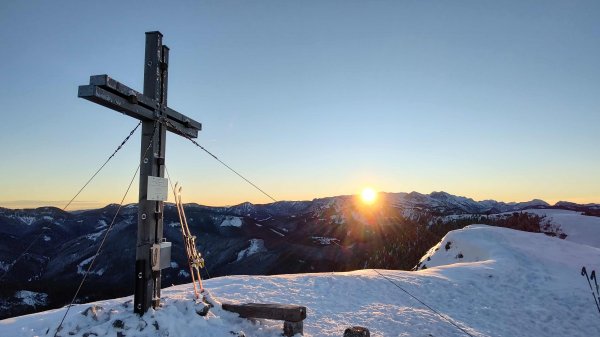 Gipfel bei Sonnenuntergang