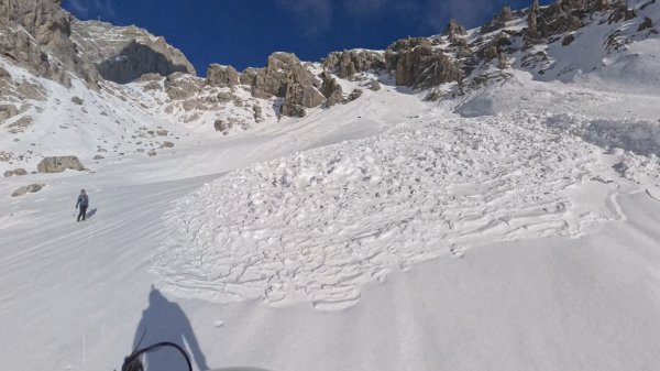 Auslauf Lockerschneelawine