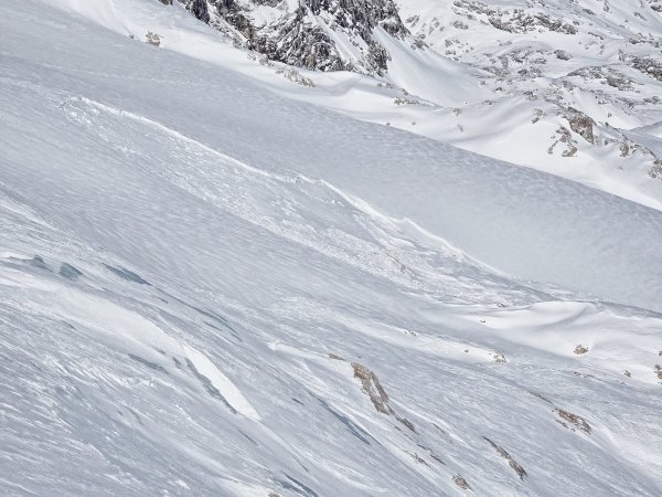 Schneebrett,Hallstätter, deutlich unter 30 Grad (!), 2600m, NO