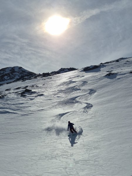Abfahrt vom Hühnerkogel