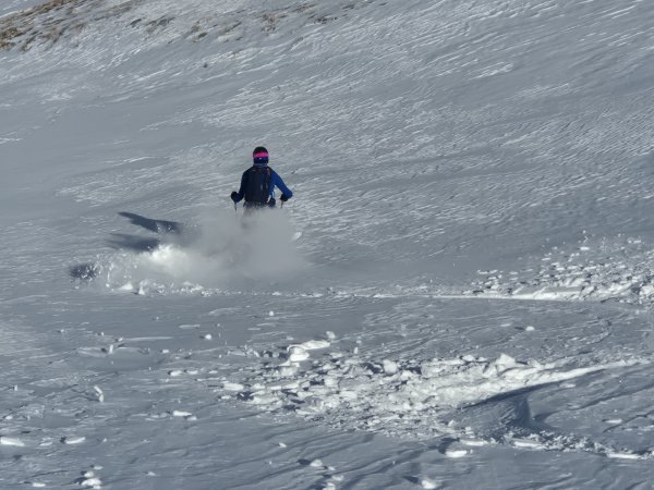 Abfahrt vom Steineck im Pulver