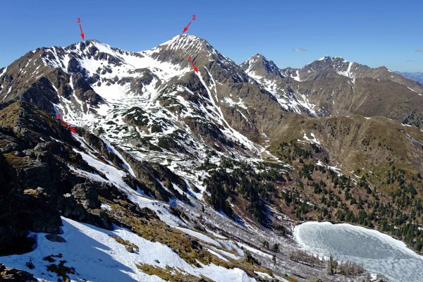 Übersicht 4 Rinnen Tour